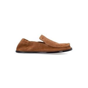 LOEWE Anagram Embossed Leather Moccasins Men CHOCOLATE